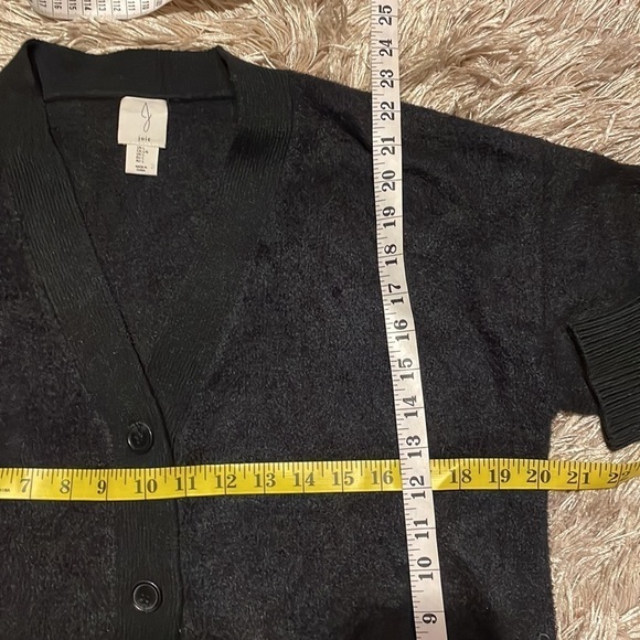 JOIE Black Long Sleeve V Neck Button Front Sweater Size Large - Picture 8 of 8